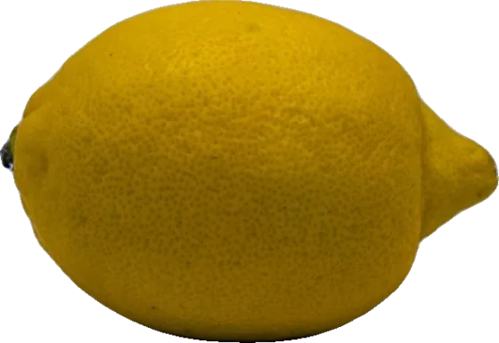 A bright yellow lemon