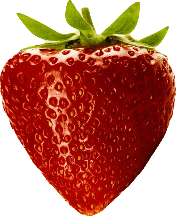 A single ripe strawberry